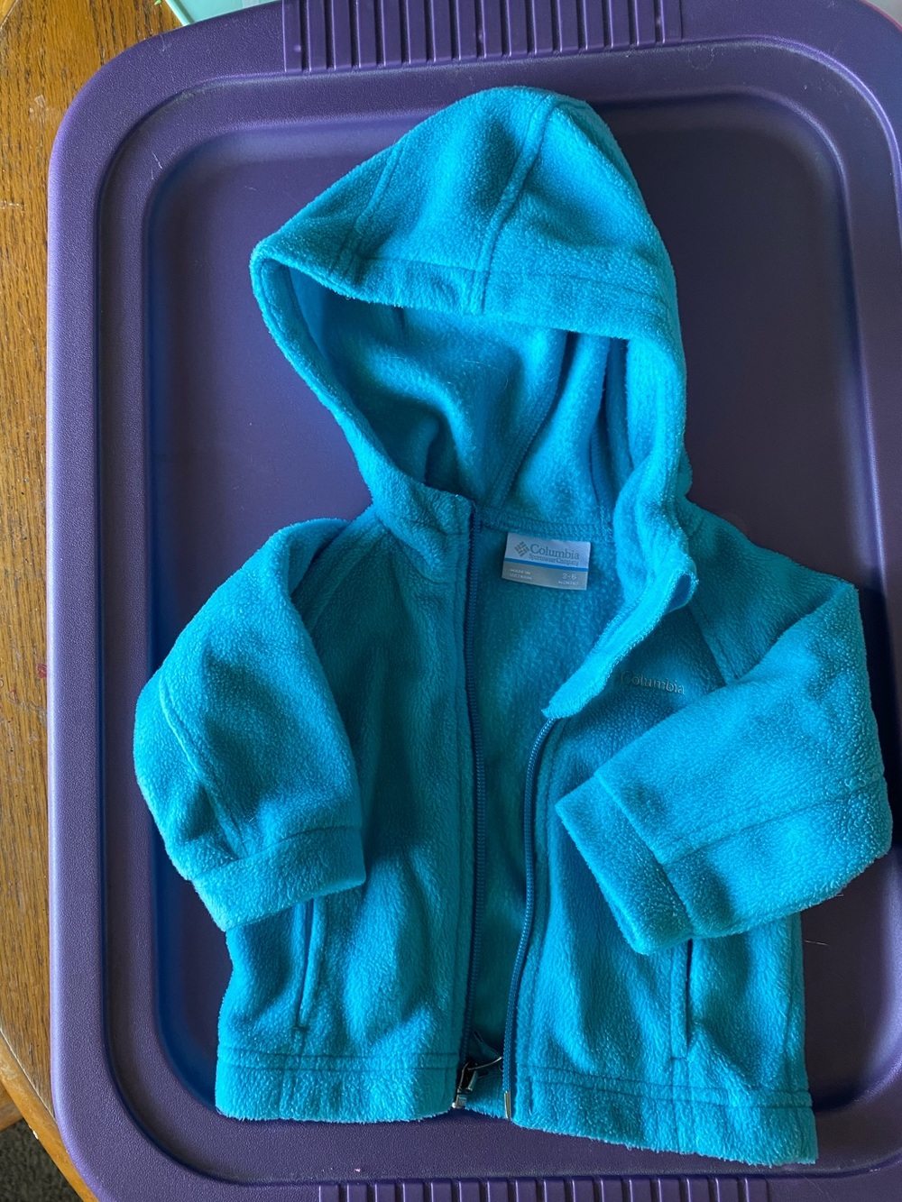 Columbia Turquoise Baby Fleece Hoodie